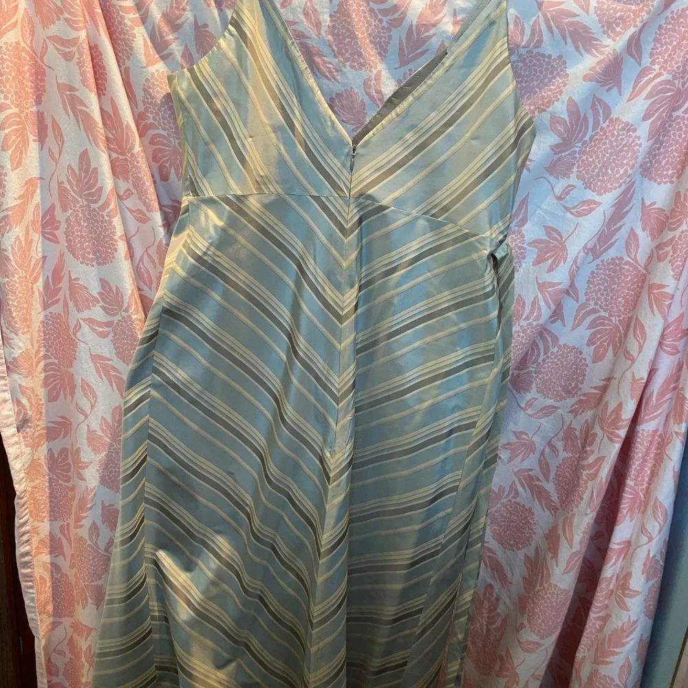 Banana Republic striped silk taffeta sundress in blues - Picture 4 of 6